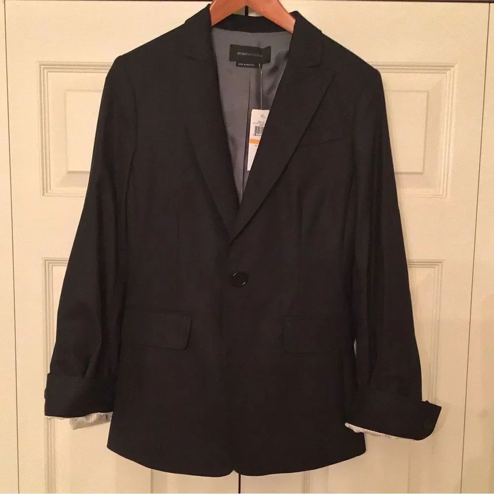NWT BCBGMaxAzria Black Wool Blazer